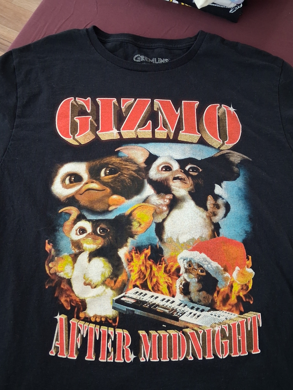 Gremlins Gizmo After Midnight Men's Black T-Shirt Large
